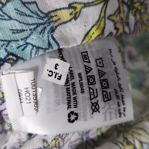 Linen Charter Club Luxury Womens Size L Blouse Longsleeve Floral Balloon Linen - Picture 6 of 13